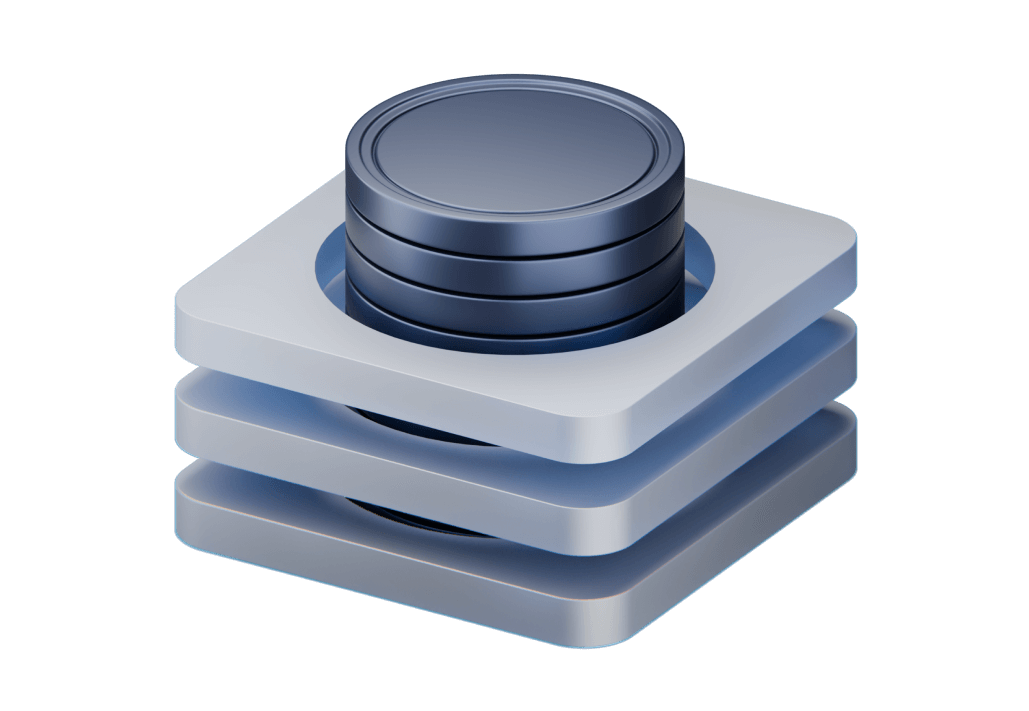 Stacked coins illustration